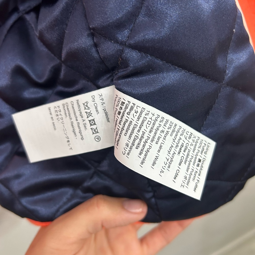 J. Crew Orange Lodge Wool 00p Coat Jacket - Picture 6 of 8